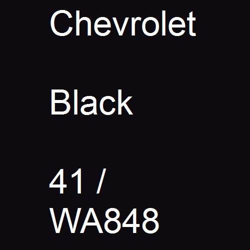 Chevrolet, Black, 41 / WA848.